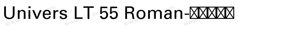Univers LT 55 Roman字体转换